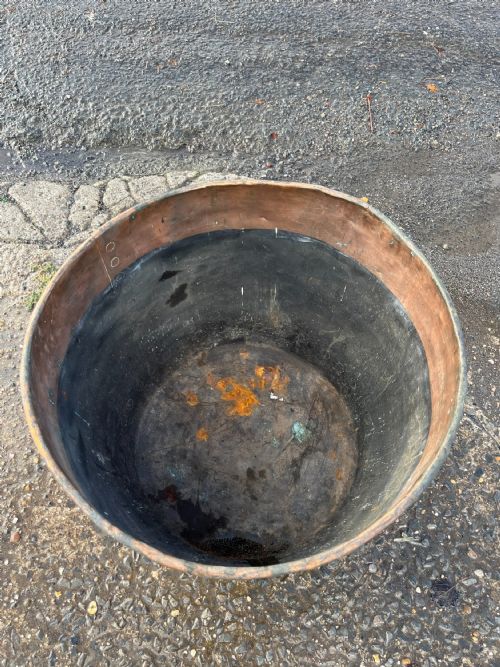 19TH CENTURY RIVETED COPPER BOILER CAULDRON - ADDITIONAL PHOTO 5