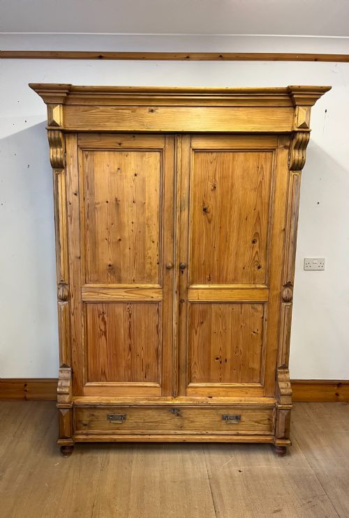 circa 1900 east european knock down pine wardrobe - CATEGORY: ANTIQUE CUPBOARDS - DATED 1900