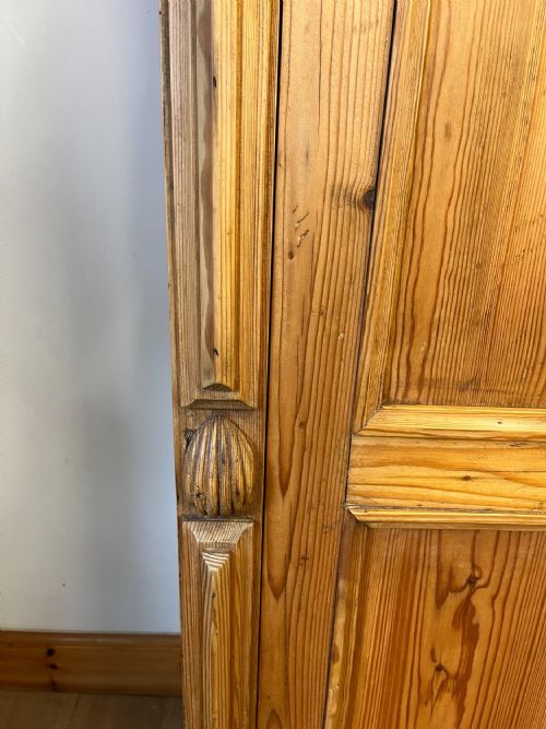 CIRCA 1900 EAST EUROPEAN KNOCK DOWN PINE WARDROBE - ADDITIONAL PHOTO 9