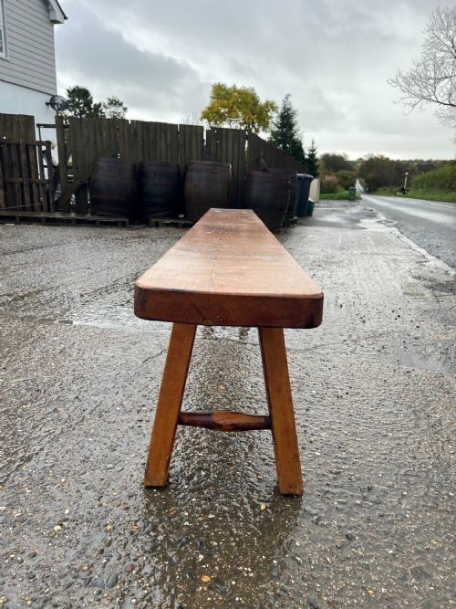 EARLY 19TH CENTURY PINE FORM BENCH - ADDITIONAL PHOTO 4