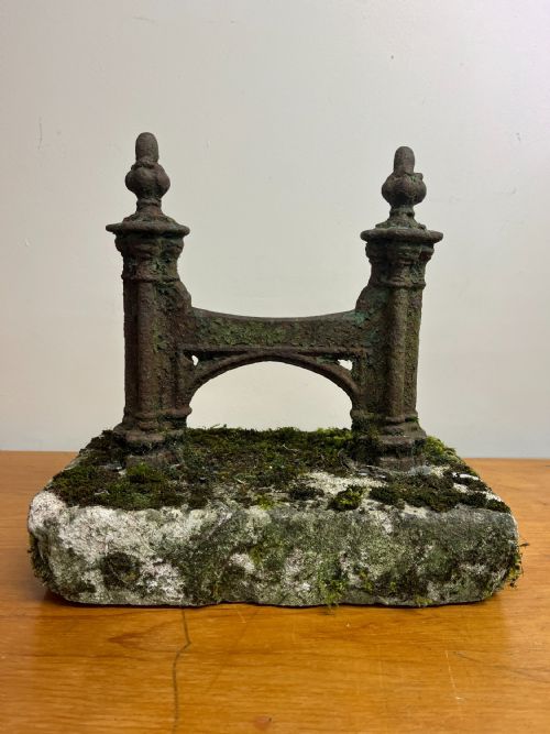 victorian cast iron boot scrape in original stone base - CATEGORY: ANTIQUE MISCELLANEOUS - DATED VICTORIAN