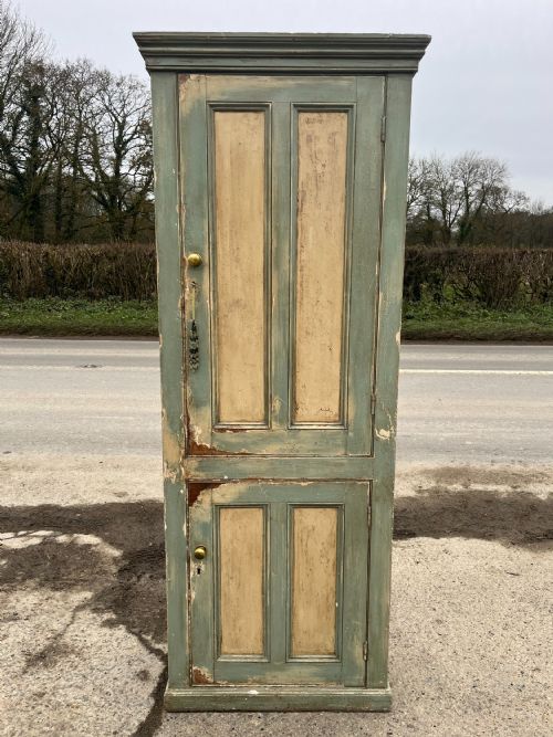 victorian painted pine 2 door cupboard - CATEGORY: ANTIQUE CUPBOARDS - DATED VICTORIAN