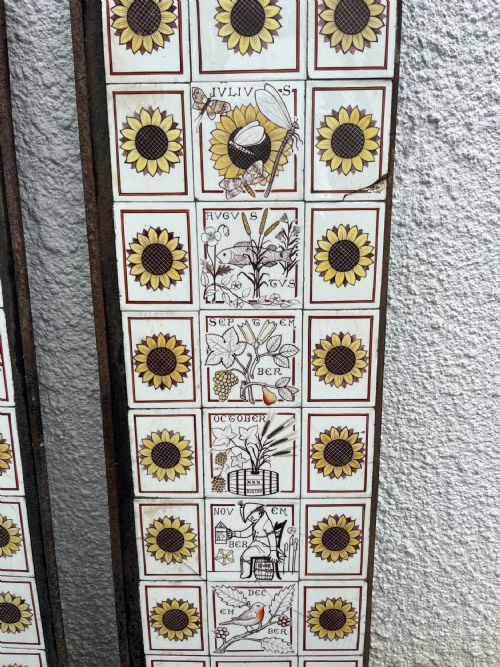 SET OF 12 TILES FROM A VICTORIAN FIREPLACE - ADDITIONAL PHOTO 5