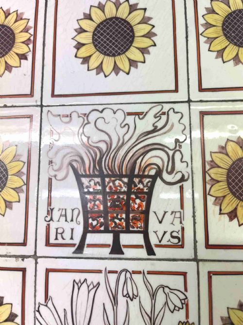 SET OF 12 TILES FROM A VICTORIAN FIREPLACE - ADDITIONAL PHOTO 6
