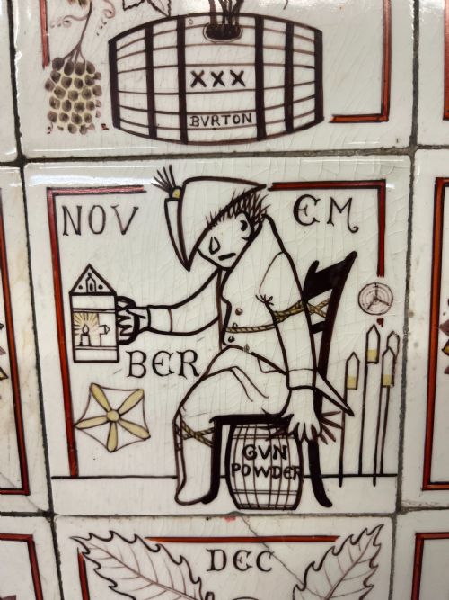 SET OF 12 TILES FROM A VICTORIAN FIREPLACE - ADDITIONAL PHOTO 7