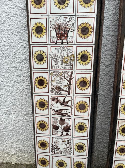 SET OF 12 TILES FROM A VICTORIAN FIREPLACE - ADDITIONAL PHOTO 8