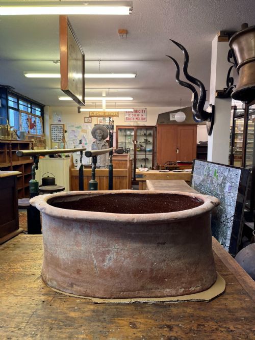 19th century north devon terracotta salter with glazed interior - CATEGORY: ANTIQUE CERAMICS - DATED 19TH CENTURY