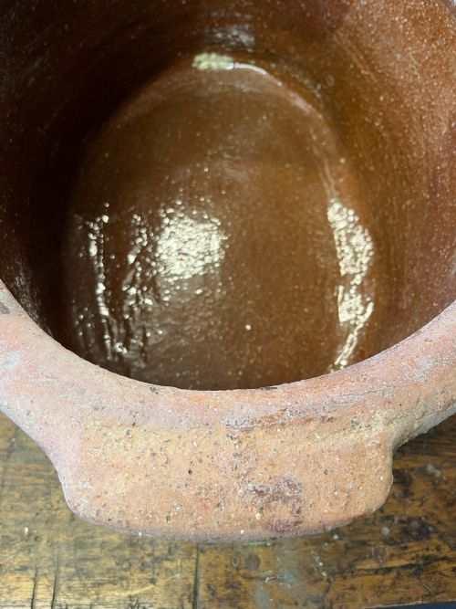 19TH CENTURY NORTH DEVON TERRACOTTA SALTER WITH GLAZED INTERIOR - ADDITIONAL PHOTO 4