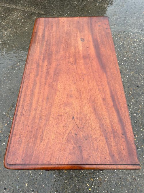 VICTORIAN MAHOGANY WRITING SIDE TABLE WITH 2 DRAWERS - ADDITIONAL PHOTO 2