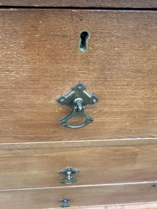 EDWARDIAN ASH 2 2 CHEST OF DRAWERS - ADDITIONAL PHOTO 2