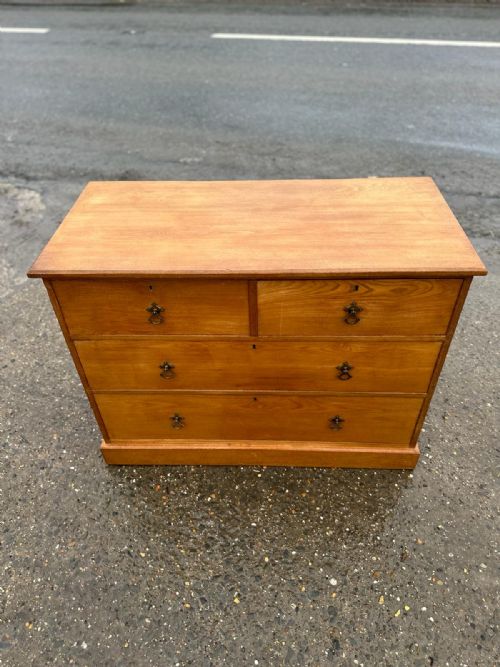 EDWARDIAN ASH 2 2 CHEST OF DRAWERS - ADDITIONAL PHOTO 4