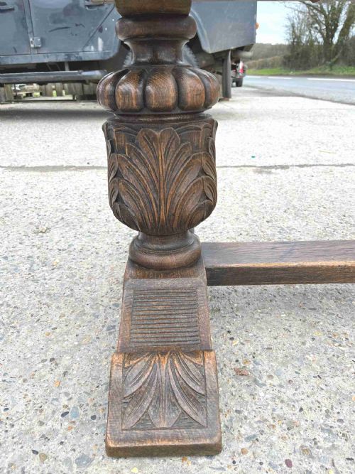1920S OAK DRAW LEAF TABLE - ADDITIONAL PHOTO 1