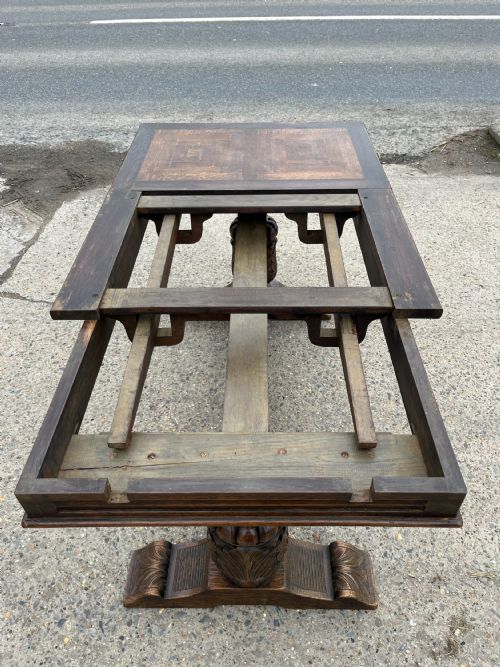1920S OAK DRAW LEAF TABLE - ADDITIONAL PHOTO 2