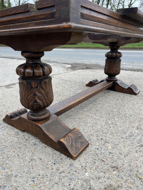 1920S OAK DRAW LEAF TABLE - ADDITIONAL PHOTO 3