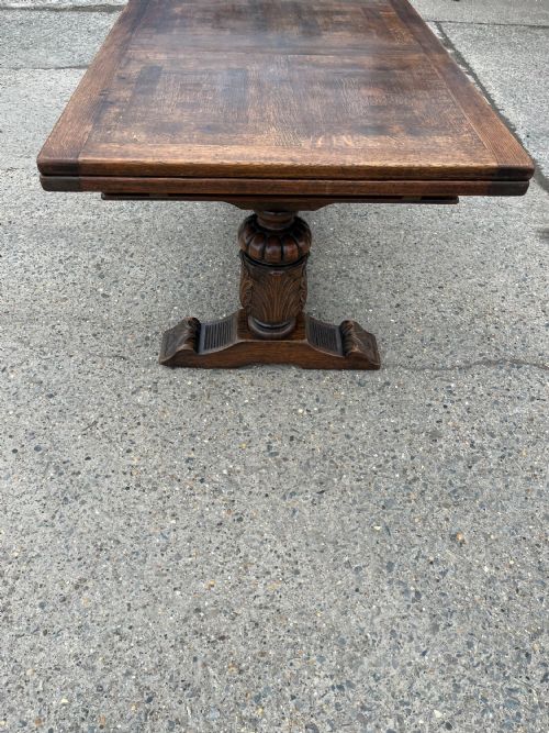 1920S OAK DRAW LEAF TABLE - ADDITIONAL PHOTO 7