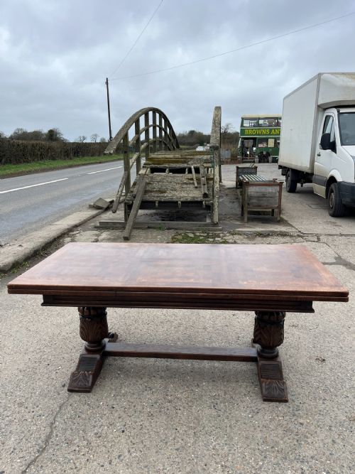 1920S OAK DRAW LEAF TABLE - ADDITIONAL PHOTO 9