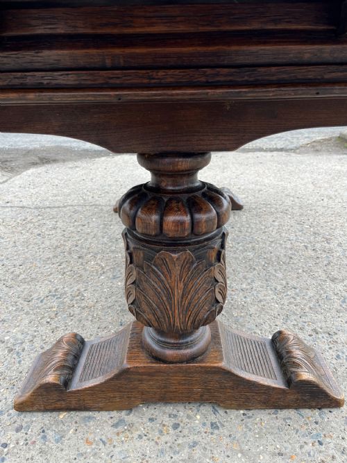 1920S OAK DRAW LEAF TABLE - ADDITIONAL PHOTO 12
