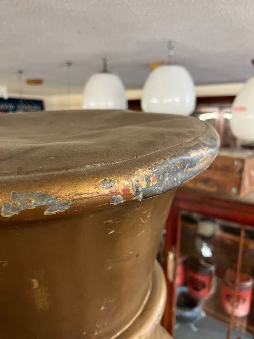 19TH CENTURY APOTHECARY TRADE SIGN IN THE FORM OF A PESTLE MORTAR - ADDITIONAL PHOTO 3