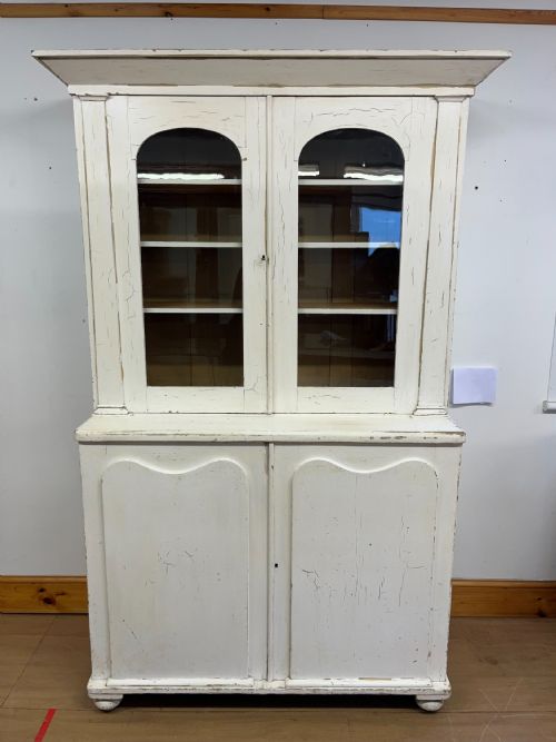 early 19th century georgian painted pine bookcase - CATEGORY: ANTIQUE BOOKCASES - DATED 19TH CENTURY
