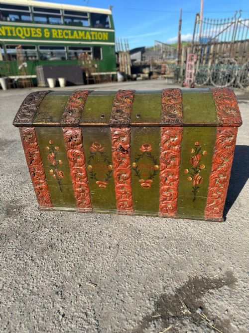 early 19th century painted oak dome top 'marriage chest' - CATEGORY: ANTIQUE CHESTS - DATED 19TH CENTURY