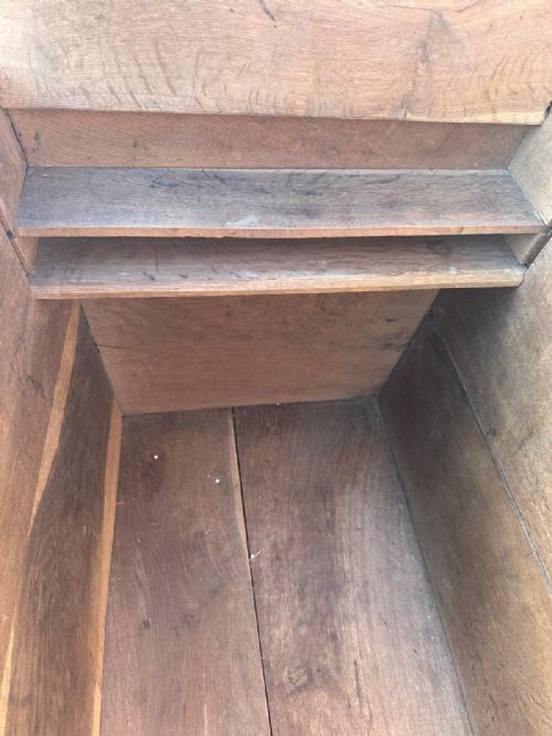 EARLY 19TH CENTURY PAINTED OAK DOME TOP 'MARRIAGE CHEST' - ADDITIONAL PHOTO 16