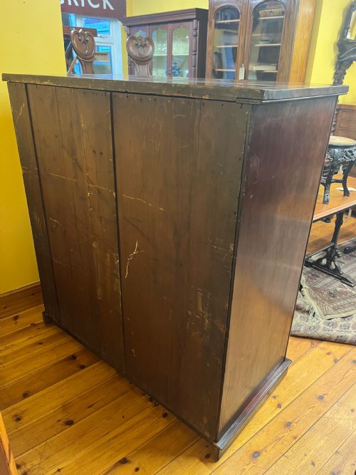 UNUSUALLY LARGE VICTORIAN MAHOGANY 2 OVER 4 CHEST OF DRAWERS - ADDITIONAL PHOTO 12