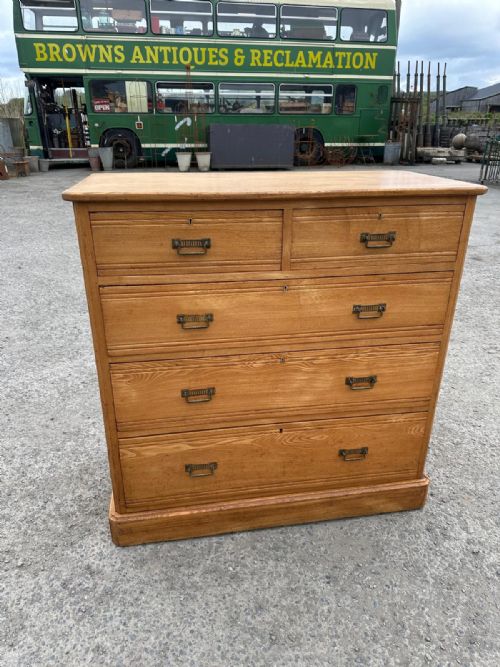 EDWARDIAN 19011910 ASH 2 3 CHEST OF DRAWERS - ADDITIONAL PHOTO 1