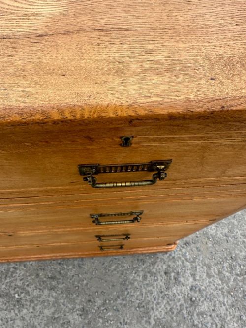 EDWARDIAN 19011910 ASH 2 3 CHEST OF DRAWERS - ADDITIONAL PHOTO 4