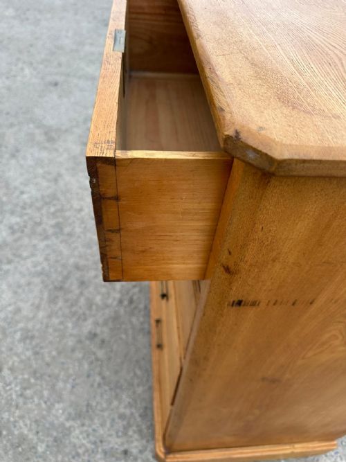EDWARDIAN 19011910 ASH 2 3 CHEST OF DRAWERS - ADDITIONAL PHOTO 7