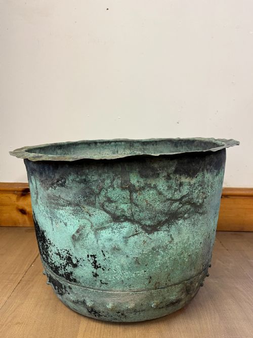 19th century riveted copper boiler cauldron - CATEGORY: ANTIQUE METAL - DATED 19TH CENTURY