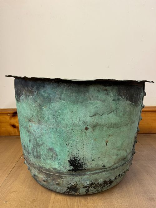 19TH CENTURY RIVETED COPPER BOILER CAULDRON - ADDITIONAL PHOTO 3