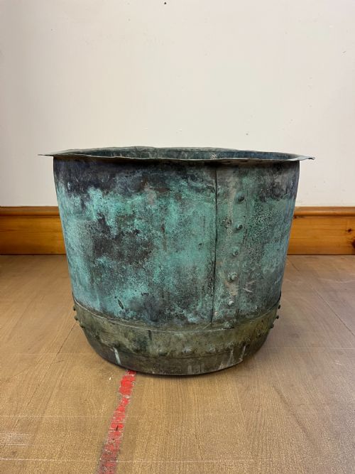 19th century riveted copper boiler cauldron - CATEGORY: ANTIQUE METAL - DATED 19TH CENTURY
