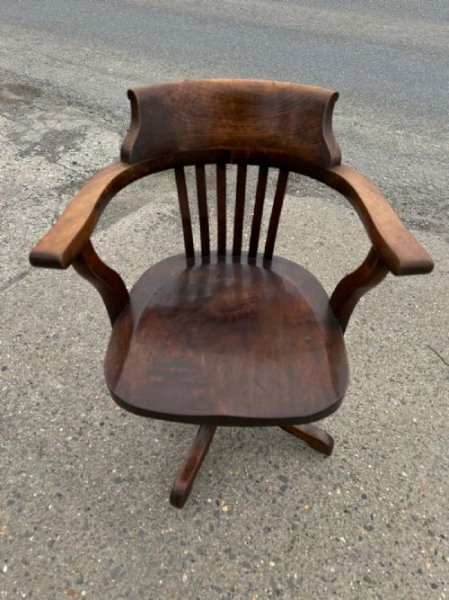 circa 1920s swivel desk chair - CATEGORY: ANTIQUE CHAIRS - DATED 1920