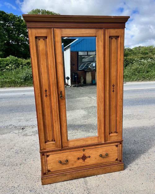 A GOOD AESTHETIC MOVEMENT PAINTED ASH OAK 2 PIECE BEDROOM SUITE MANUFACTURED BY WAUGH SONS CIRCA 1870S C333 - ADDITIONAL PHOTO 2
