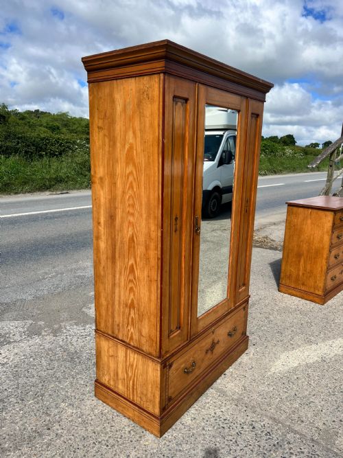 A GOOD AESTHETIC MOVEMENT PAINTED ASH OAK 2 PIECE BEDROOM SUITE MANUFACTURED BY WAUGH SONS CIRCA 1870S C333 - ADDITIONAL PHOTO 11