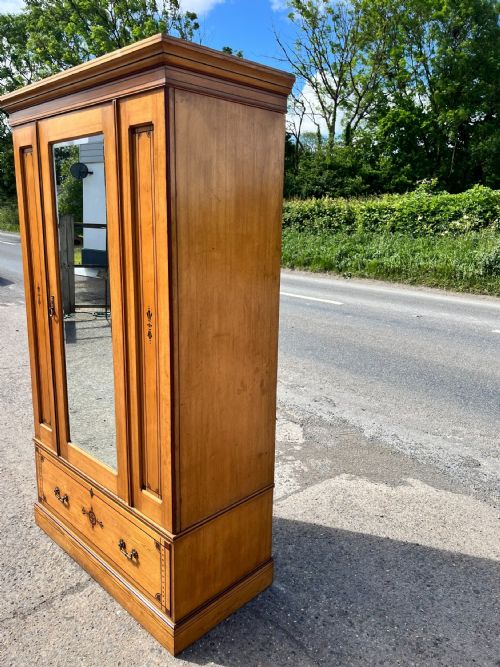 A GOOD AESTHETIC MOVEMENT PAINTED ASH OAK 2 PIECE BEDROOM SUITE MANUFACTURED BY WAUGH SONS CIRCA 1870S C333 - ADDITIONAL PHOTO 12