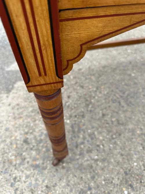 A GOOD AESTHTIC MOVEMENT ASH OAK DRESSING TABLE AND ASSOCIATED CHAIR CIRCA 1870S - ADDITIONAL PHOTO 13