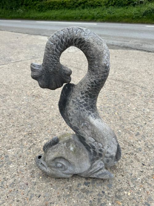 19th century lead fish fountain spout - CATEGORY: ANTIQUE METAL - DATED 19TH CENTURY
