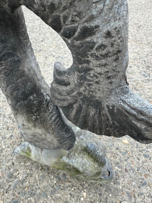 19TH CENTURY LEAD FISH FOUNTAIN SPOUT - ADDITIONAL PHOTO 1