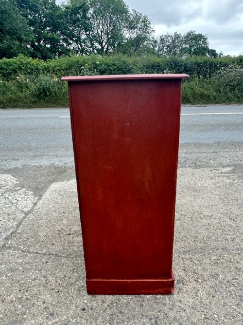 LATE VICTORIAN 1900 ORIGINAL PAINTED PINE 23 CHEST OF DRAWERS - ADDITIONAL PHOTO 6