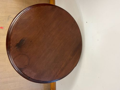 VICTORIAN CAST IRON TABLE WITH ORIGINAL MAHOGANY TOP - ADDITIONAL PHOTO 6