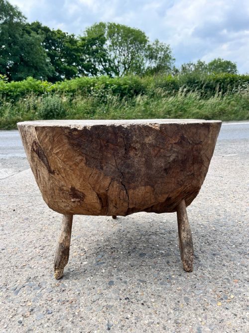 19TH CENTURY TREE TRUNK CHOPPING BLOCK - ADDITIONAL PHOTO 1
