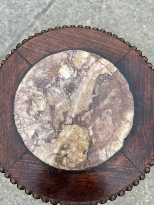 19TH CENTURY CHINESE CARVED STAND WITH MARBLE TOP - ADDITIONAL PHOTO 3