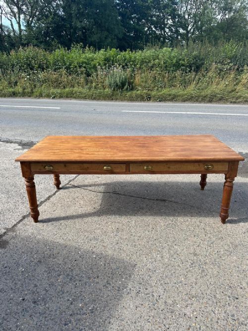 LATE VICTORIAN PITCH PINE TABLE - ADDITIONAL PHOTO 4