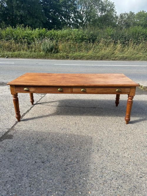 LATE VICTORIAN PITCH PINE TABLE - ADDITIONAL PHOTO 9
