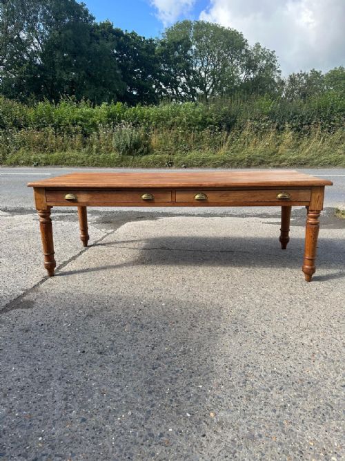 LATE VICTORIAN PITCH PINE TABLE - ADDITIONAL PHOTO 10