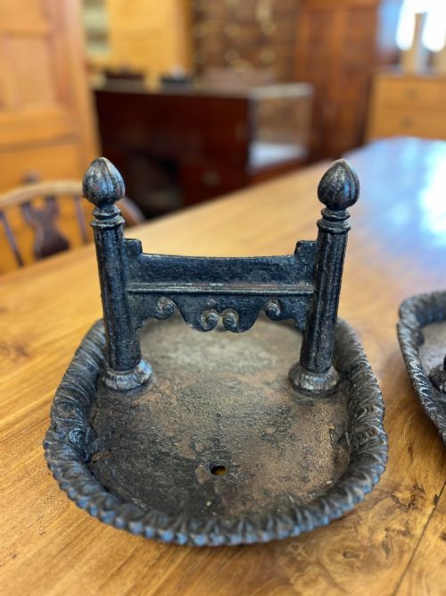 PAIR OF VICTORIAN CAST IRON BOOT SCRAPES - ADDITIONAL PHOTO 2