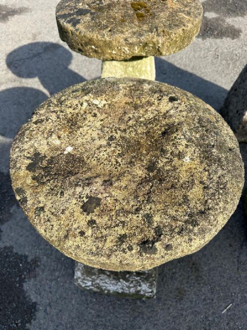 ORIGINAL SET OF 4 19TH CENTURY STADDLE STONES BELIEVED TO BE COTSWOLD STONE - ADDITIONAL PHOTO 4