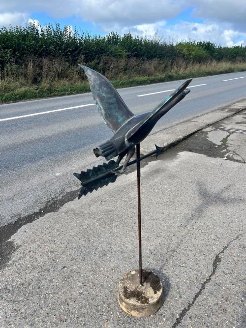 CIRCA 1900 FRENCH COPPER GOOSE WEATHER VANE - ADDITIONAL PHOTO 4