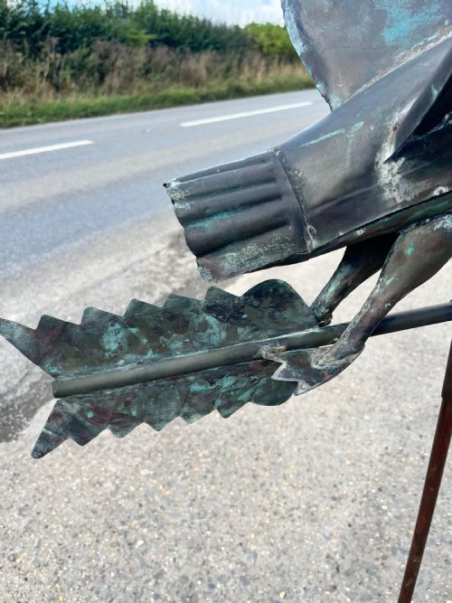 CIRCA 1900 FRENCH COPPER GOOSE WEATHER VANE - ADDITIONAL PHOTO 7